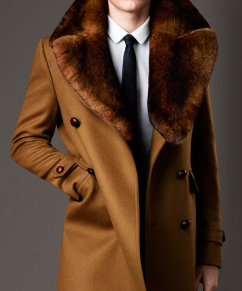 Чистка мужского пальто с отделкой из натурального меха