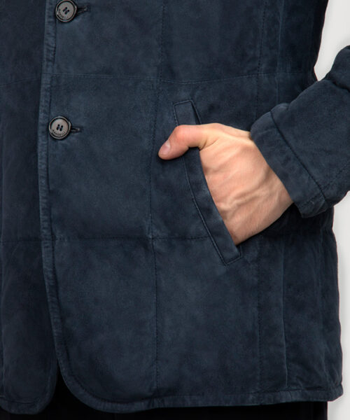 Химчистка мужского замшевого пальто до 100 см
